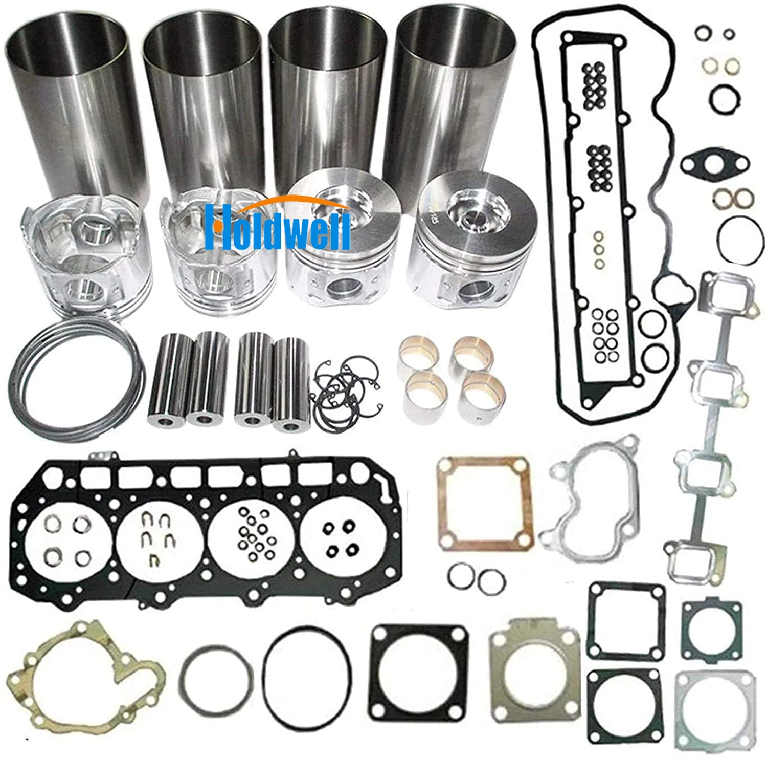 Holdwell Overhaul Rebuild Kit for Kubota V3800 Engine SVL95-2S SVL95-2SC Compact Track Loader M5N-111HD24 Lawn Tractor