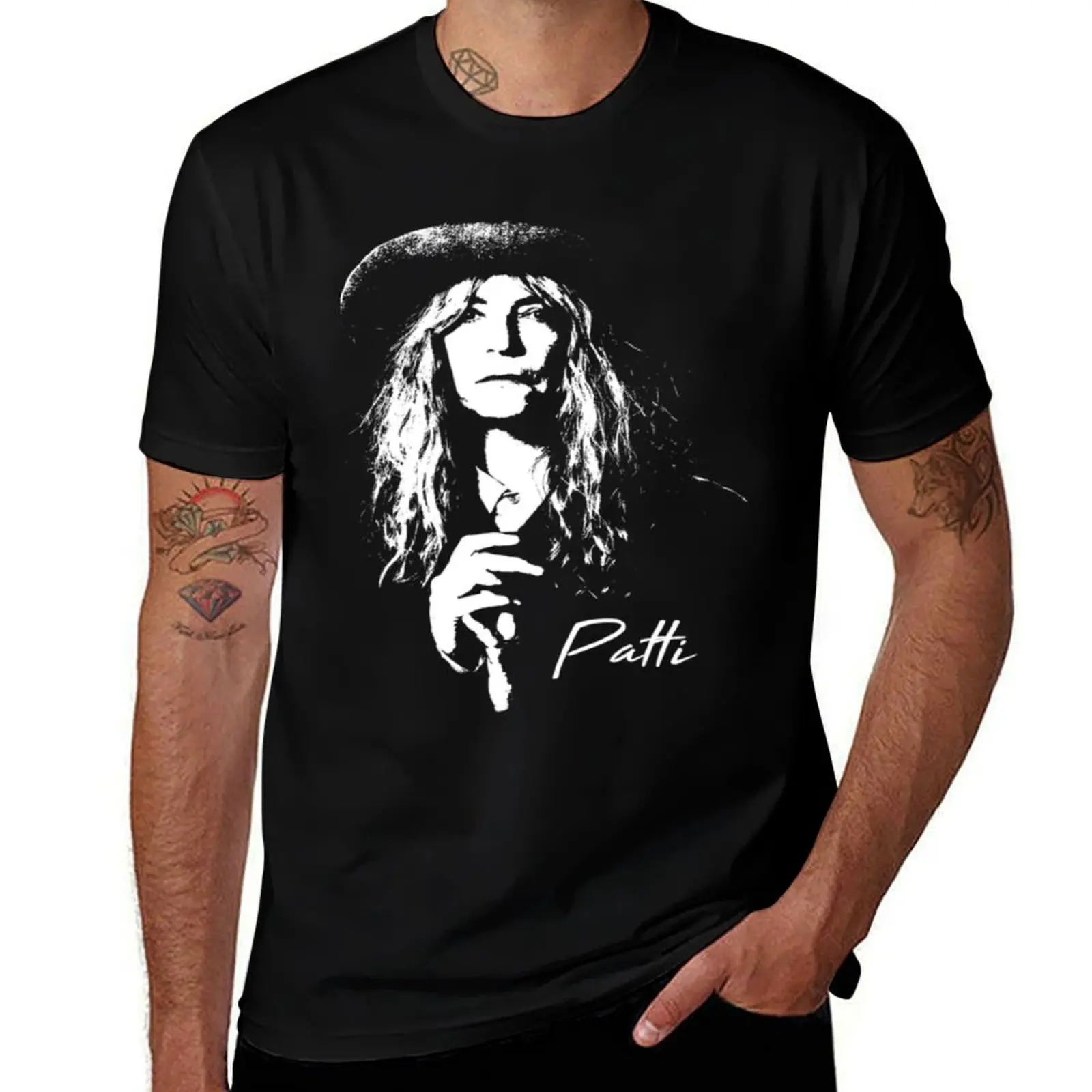 

Patti Smith - Portrait T-Shirt croswit shirt man plus sizes topping oversizeds black t-shirts for men