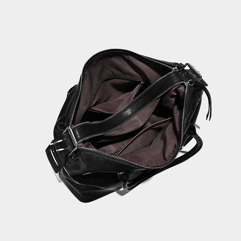 2026 جديد ريترو الأمريكية Sle المرأة بولي Leather حقيبة يد جلدية فاخرة مصمم سعة كبيرة التنقل الكتف Crossbody حقيبة كبيرة