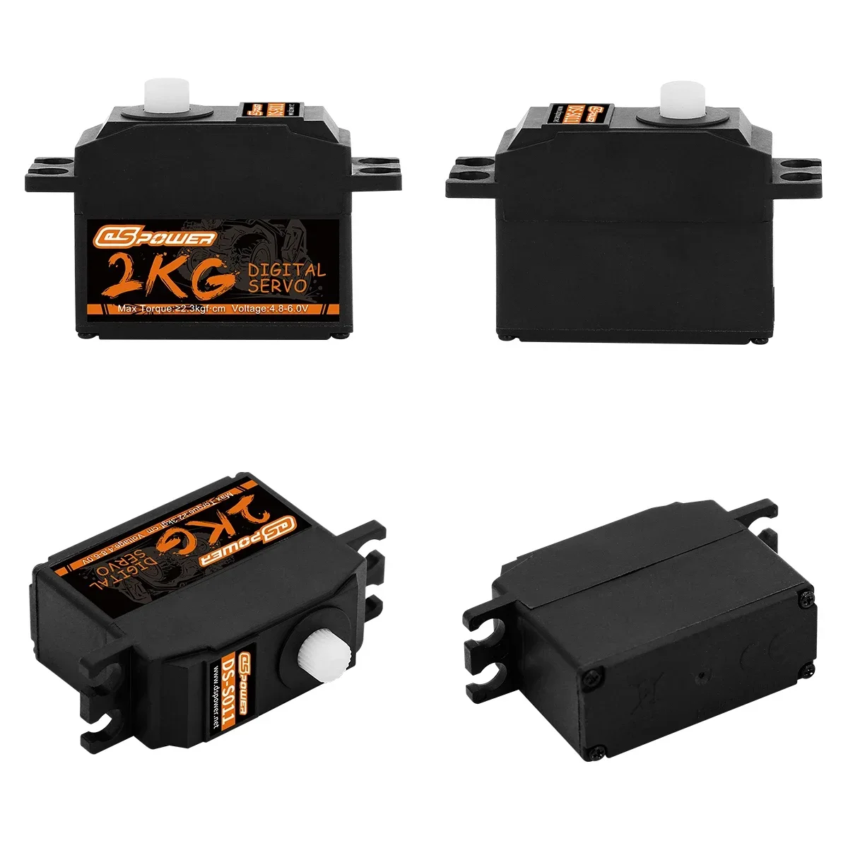 DSpower 2kg Waterproof Plastic/Metal Gear RC Mirco Servo for 1/18 1/16 Hyper Go E-Revo Wltoys 144001 C24 D12 MN99S MN86