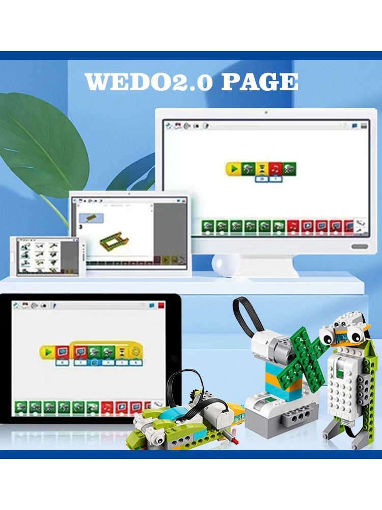 WeDo 2.0 Educational FunctionsParts Compatible 45300 Core Set Building Blocks DIY Toys Christmas Gifts