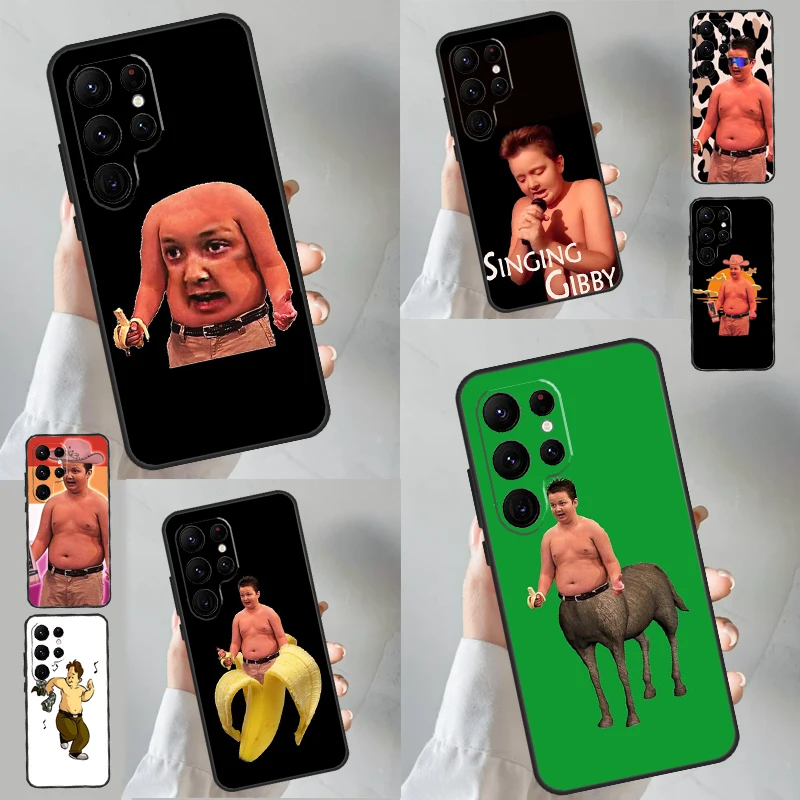 Funny Gibby Singing From Icarly Case For Samsung Galaxy S23 Ultra S24 S22 Note 20 10 Plus S8 S9 S10 S21 S20 FE Back Cover