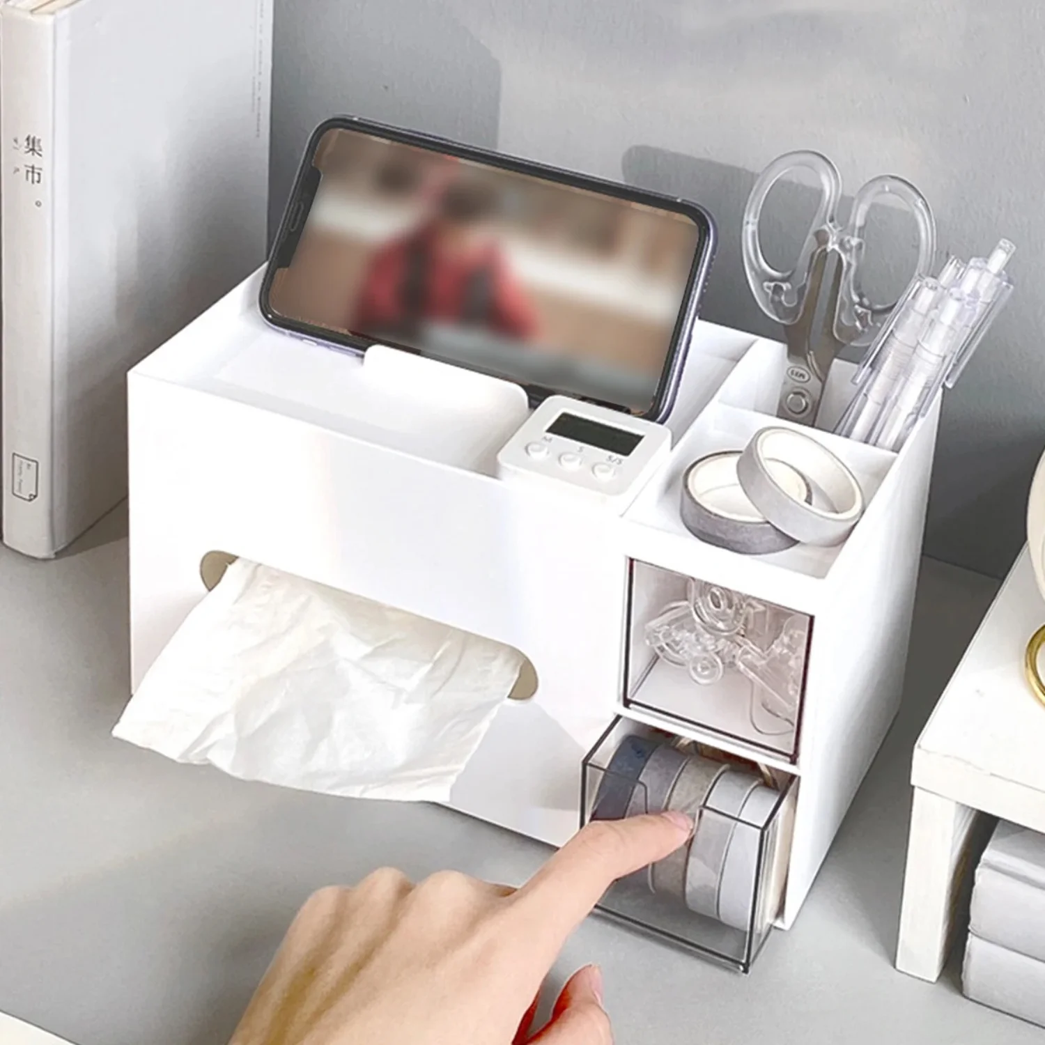 

1pc-Tissue Box Napkin Holder Cover Toilet Paper Handkerchief Case Solid Simple Stylish Office Car Wipe Organizer Container