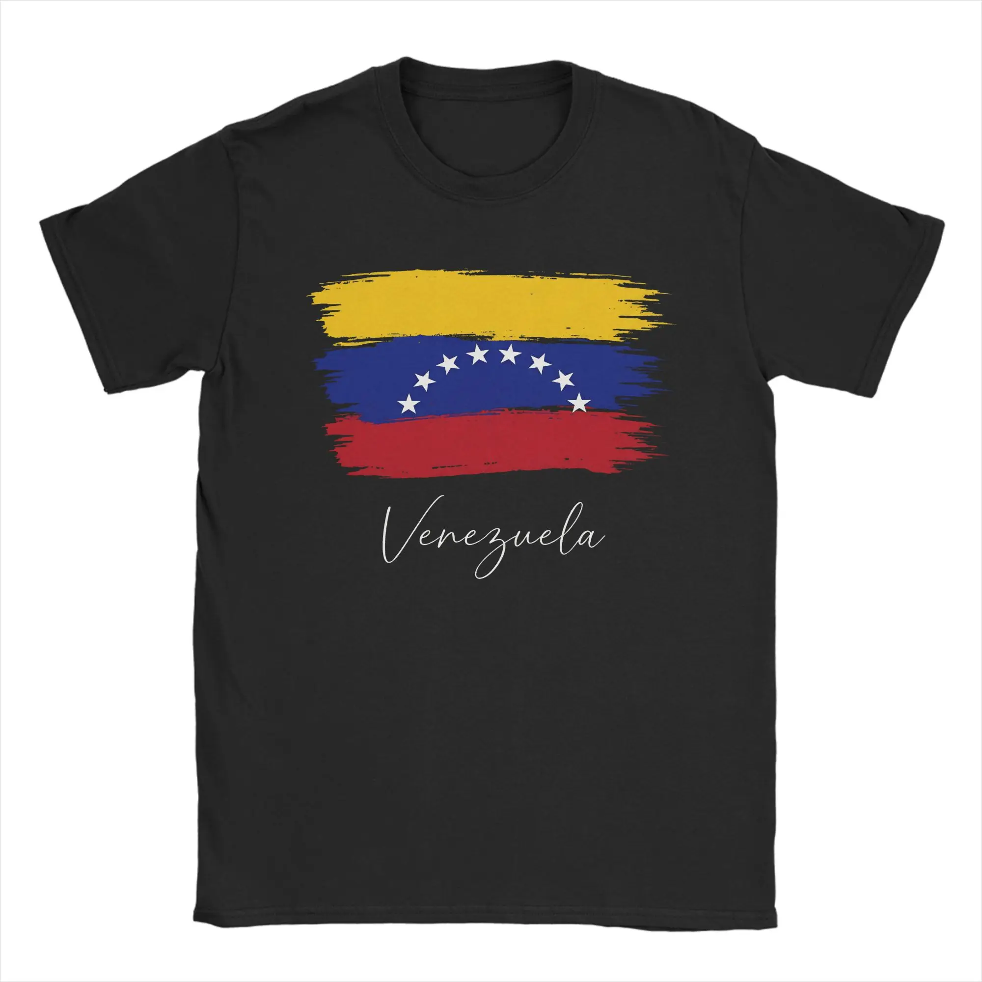 

Venezuela 7 Star T-Shirt Summer Y2K Basic T-Shirts 100% Cotton Novelty Tshirt For Couple Short Sleeves Loose Clothing