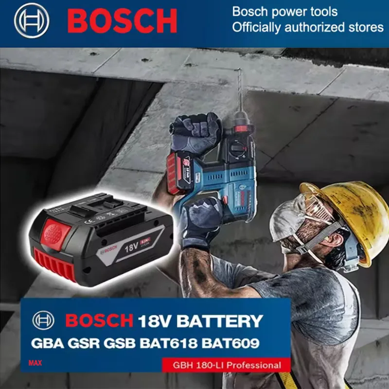 

100% Original 18v 5/6AH BOSCH Professional 18650 Battery 18V Li-ion Replacement for BAT609 BAT609G BAT618 BAT618G with BMS
