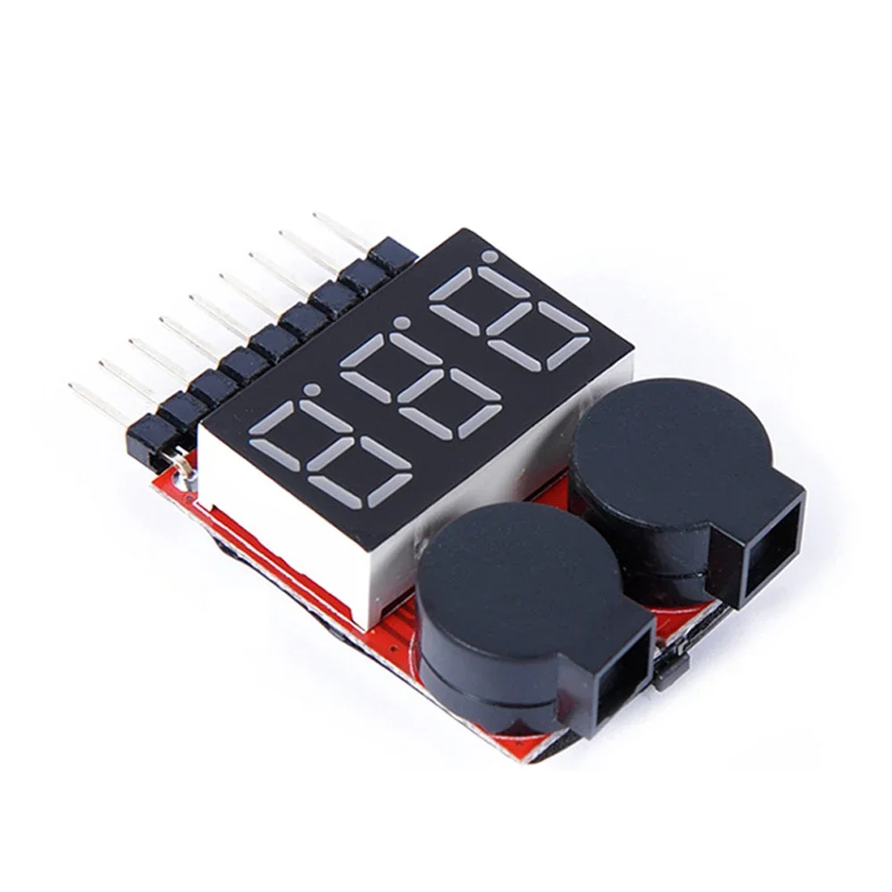 Probador de voltaje de batería Lipo 1S-8S con zumbador de alarma baja para RC coche Drone helicóptero 7,4 V 11,1 V Monitor de batería