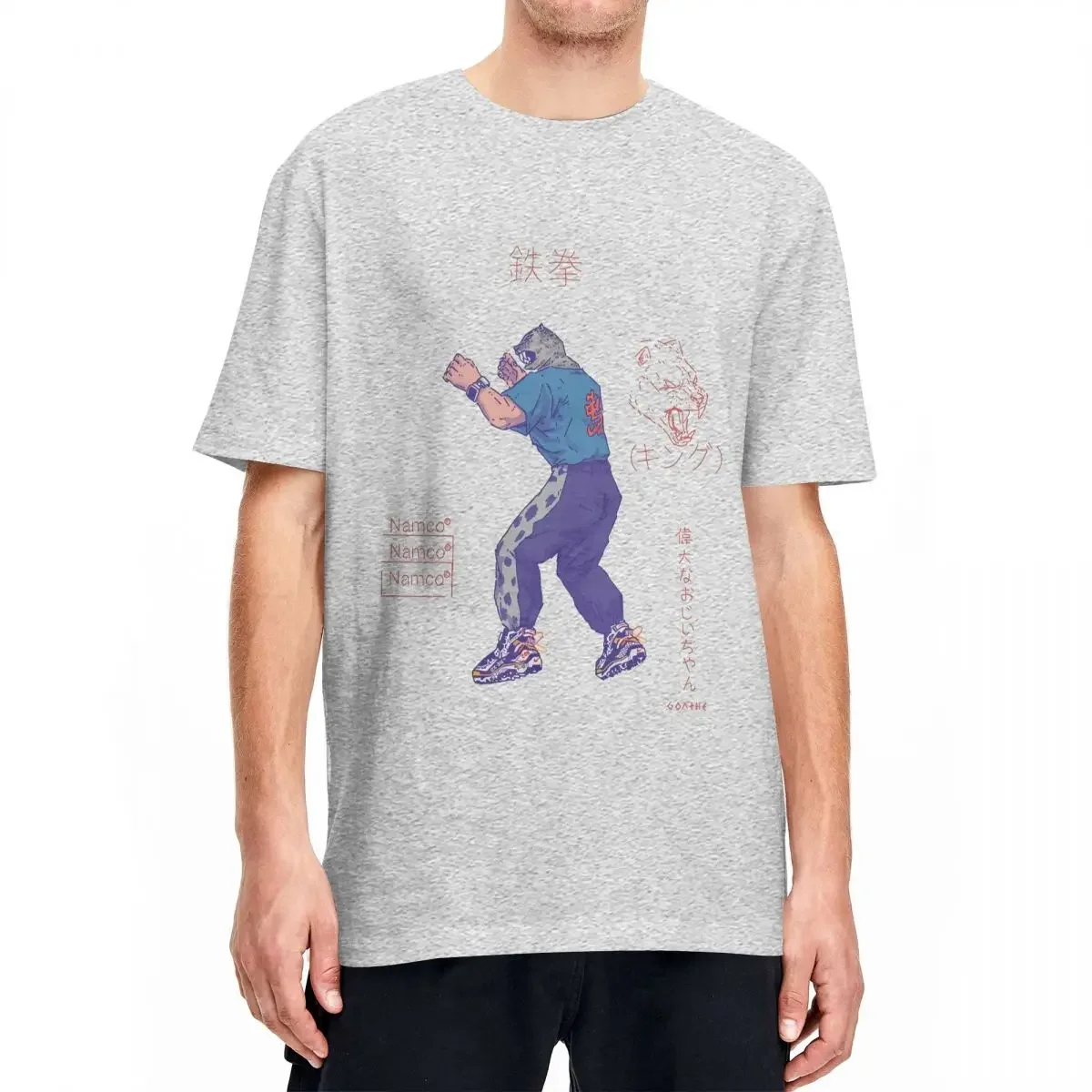 تيشيرتات علوي قطني للرجال ، تيشيرت كلاسيكي قصير الأكمام ، رقبة دائرية ، تيشيرت بنمط الهيبي ، حجم كبير 5XL ، تيكين 8 ، لعبة ساخنة ، الصيف