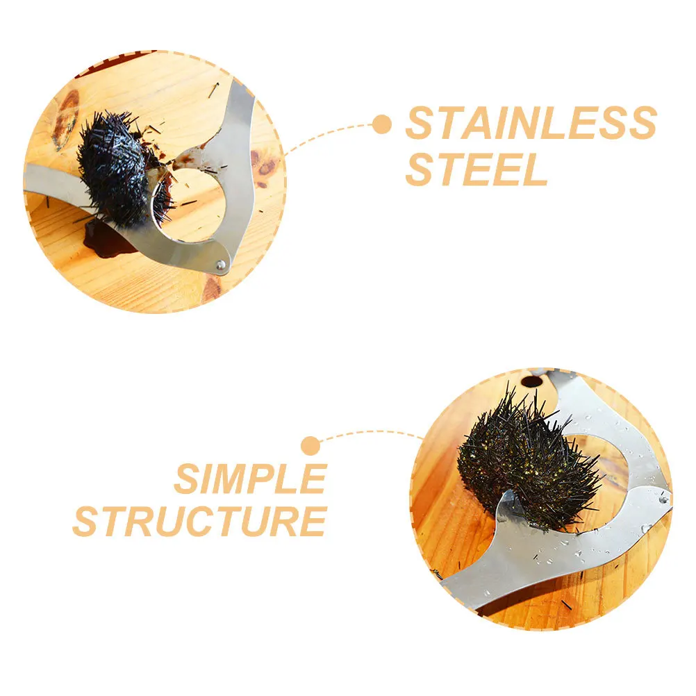 

Stainless Steel Sea Urchin Cutter Ergonomic Handle Seafood Opener Kitchen Tool Practical Sea Urchin Shucker
