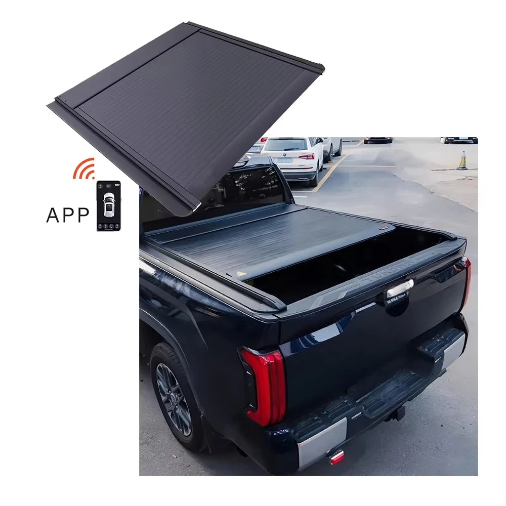 

Electric Retractable Aluminum Alloy Tonneau Cover Roller Shutter Lid Waterproof Pick-up NP300 2015-2025 Silverado 1500