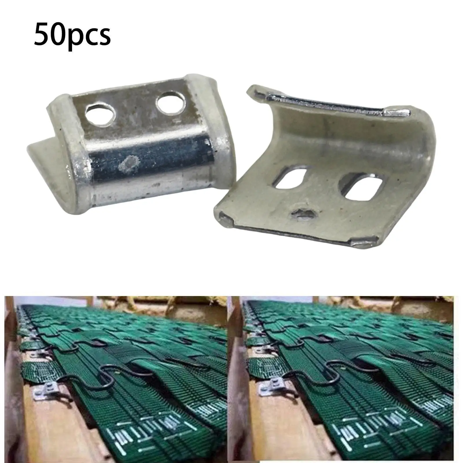 

50 Pieces Furniture Spring Clamps Premium Durability Portable Professional Easy to Install Replacement Repair Clamps Accessories