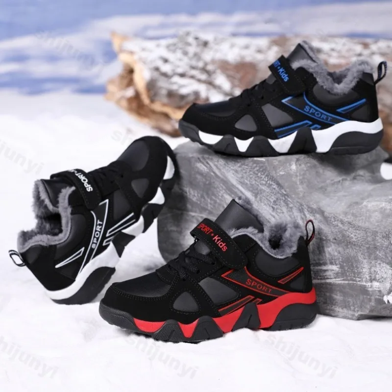 الأولاد الدافئة سميكة المخملية منخفضة أعلى أحذية رياضية قطنية غير رسمية شتاء 2025 أزياء الأطفال تنوعا أفخم أحذية رياضية مريحة #2