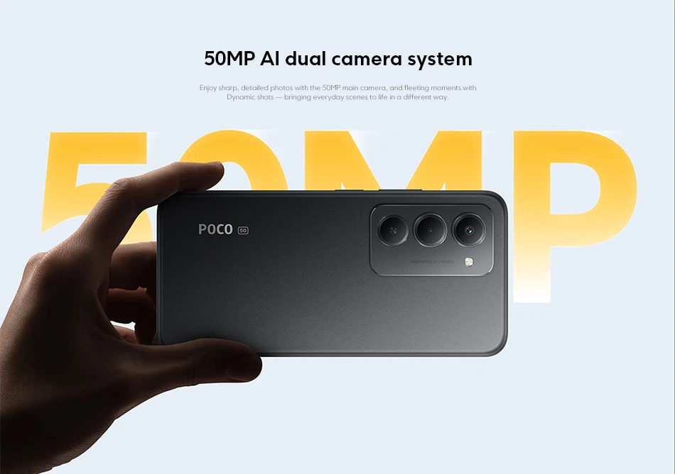 POCO M8s Global Version 5G Smartphone 128GB 256GB Snapdragon® 6s Gen 3 6.9" 144Hz Display 50MP Camera NFC 7000Ah 33W