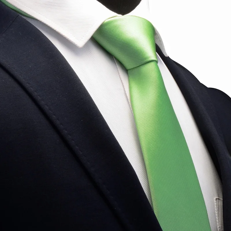 GUSLESON Kwaliteit Jacquard Geweven Zijde Effen Stropdas voor Mannen 8 cm Klassieke Effen Stropdas Rood Marine Goud Geel Stropdassen voor Bruiloft Zakelijk