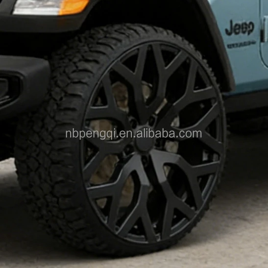 

[Matte Black Full-coating] Forged New Multi-spoke Modern Hardcore Style Alloy Passenger Car Monoblock Wheel for Jeep Wrangler