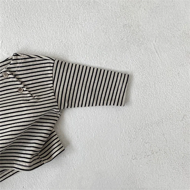 Lawadka Baby-T-Shirts für Jungen und Mädchen, Baumwolle, langärmelig, gestreift, Babykleidung, lässig, Frühling, Kleinkind-Kleidung, Tops, 3–36 Monate – Detail 6