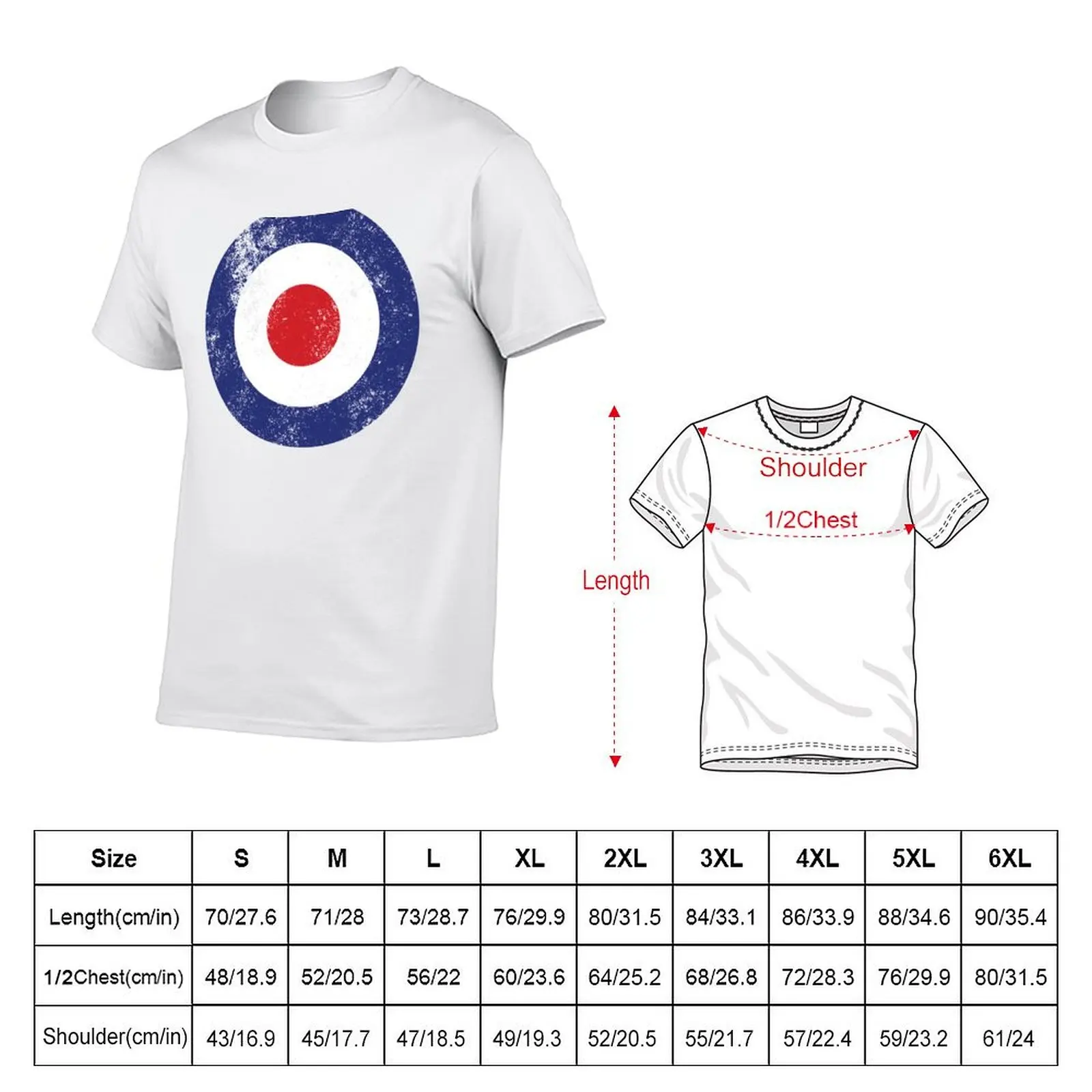 RAF Type D Roundel - Mod Target Logo T-Shirt Odor Resistant Short Sleeve Top