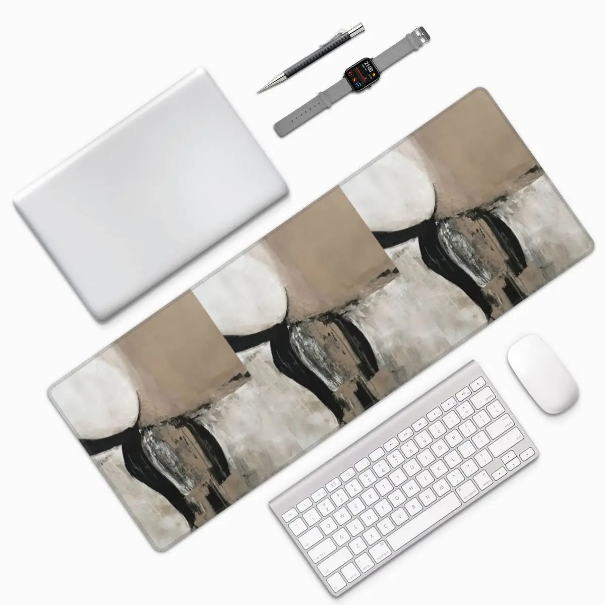 Neutral Abstract Large Mouse Pad Computer Keyboard Mouse Mat Gaming PC Laptop Desk Mat Office Accessories Table Mats