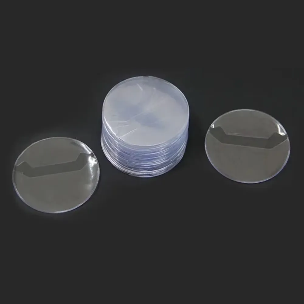 10pcs/Set Round 63/83mm Badge Protective Sleeves Dustproof Transparent CPP Badge Protector Case Rear Opening Anime Badge Holder