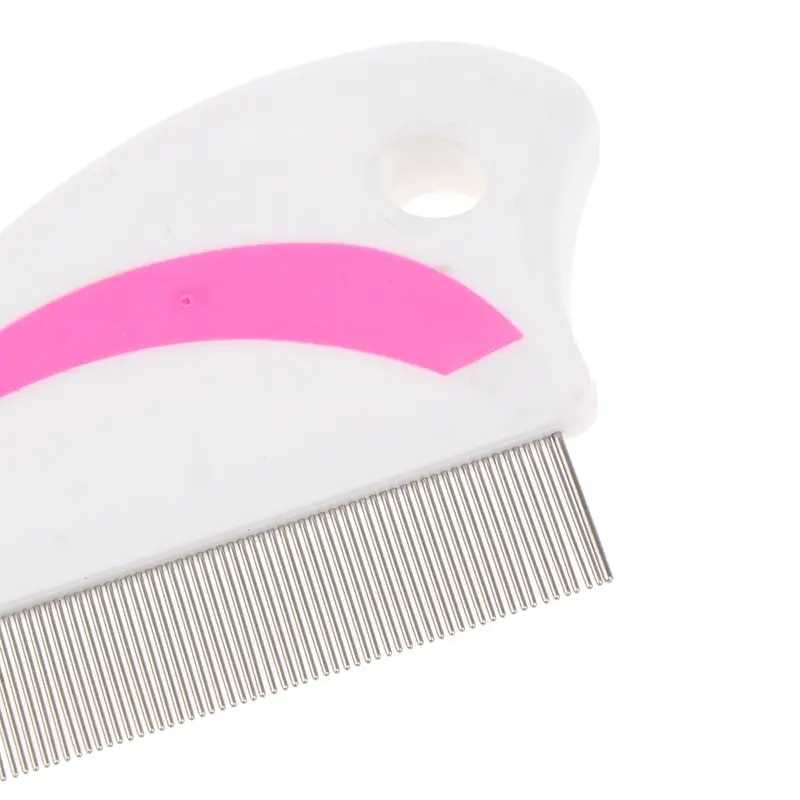 1pcs Steel Terminator Lice Comb Kids Hair Rid Headlice Super Density Teeth Nit Free Removal Long Teeth Anti-slip Bands Lice Comb