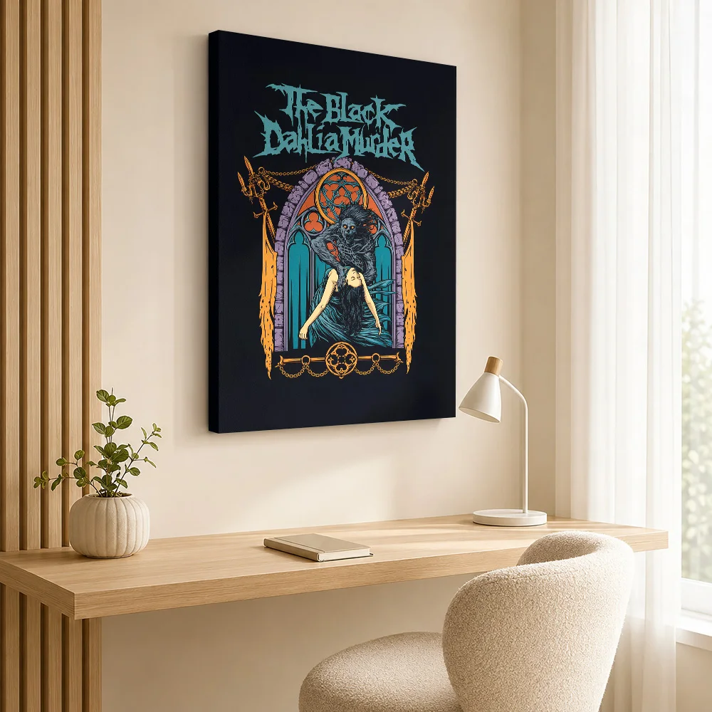 The Black Dahlia Murder Gothic Art Canvas Painting Poster Custom Gothic Horror Canvas Wall Art for Bedroom Decor Ready to Hang