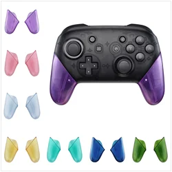 eXtremeRate Transparent Clear Replacement Handle Grips Shell for Nintendo Switch Pro Controller - Purple