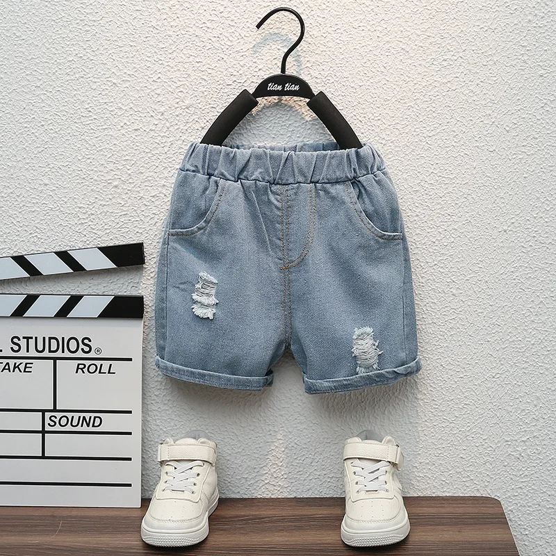 Children Summer Fashion Baby Boys Clothes Cartoon Bear T-shirt Denim Shorts 2pcs/sets Kids Outfits Costume Casual Sports Suit