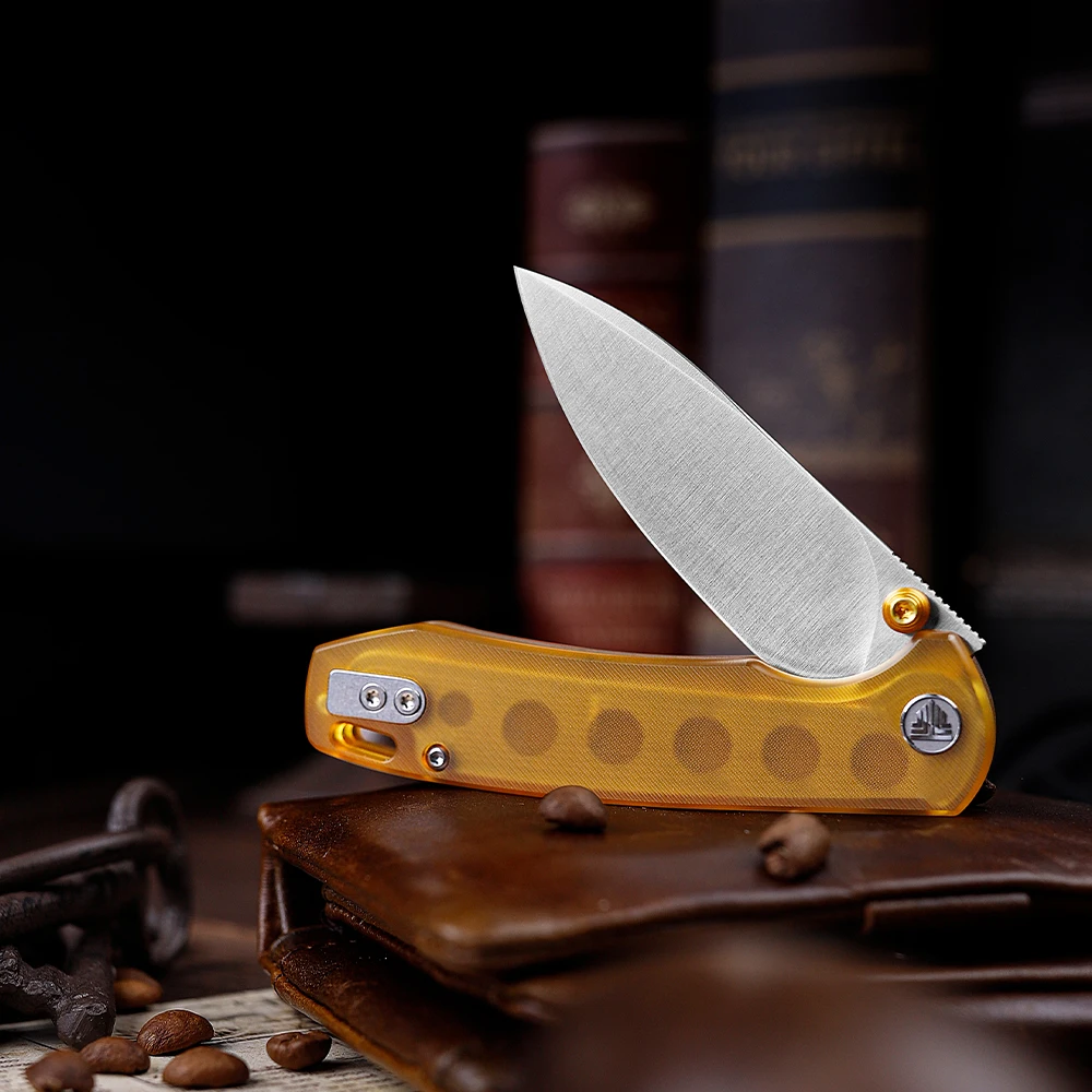 سكين جيب TRIVISA، Dragonfly-Y، سكين قابل للطي بشفرة 14C28N، سكاكين للتخييم والصيد والمشي لمسافات طويلة في الهواء الطلق، سكين للرجال