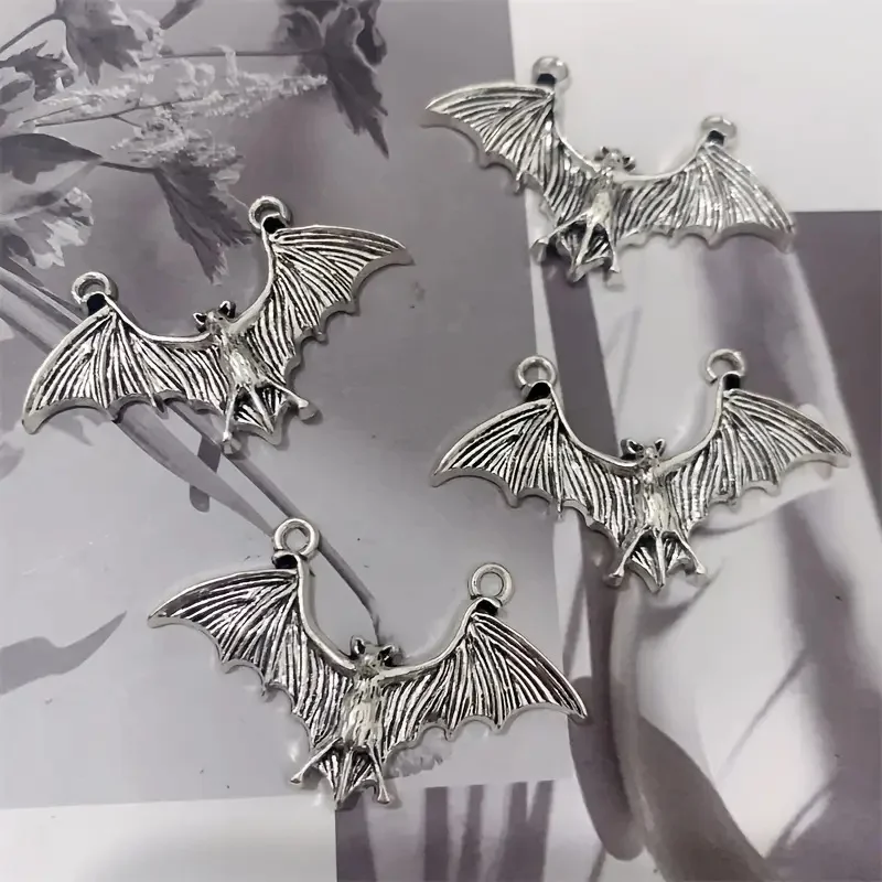 4pcs Bat Shoe Charms Gothic Punk Style Shoelace Clips Detachable Shoe Accessories Halloween Fun Decorations Perfect Gift
