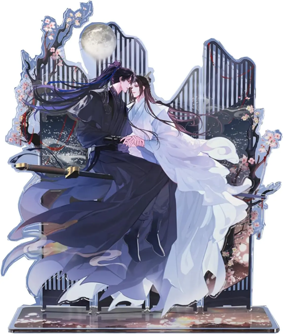 Figura acrílica de pie del gato blanco Husky & His Shizun Anime Mo Ran Chu Wan Ning para colección de Fans