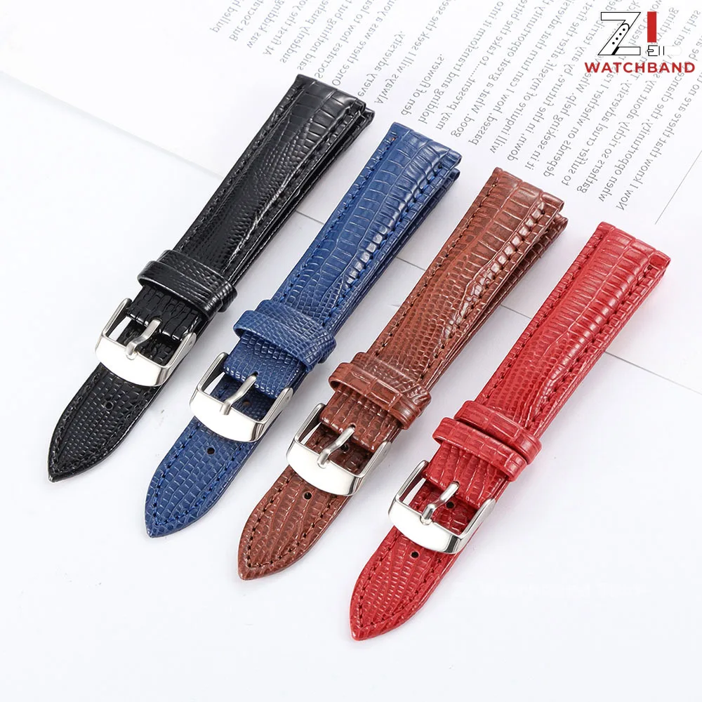 Lizard Pattern Leather Watchband 18mm 20mm 22mm Universal Comfortable Straps for Omega for Seiko Soft Sport Bracelet Accessories