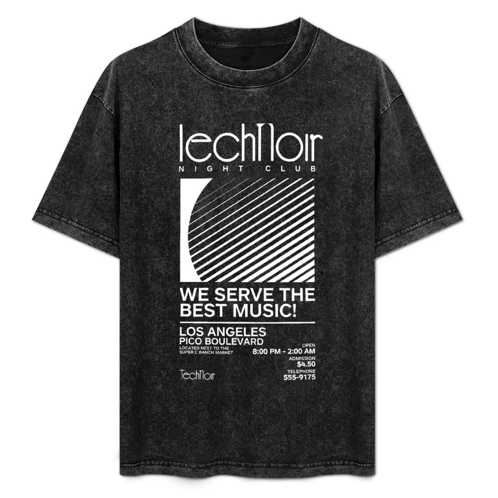 

Retro 80s Technoir Nightclub Poster from the Terminator Movie T-Shirt boys whites baggy shirts shirts graphic tshirts for men