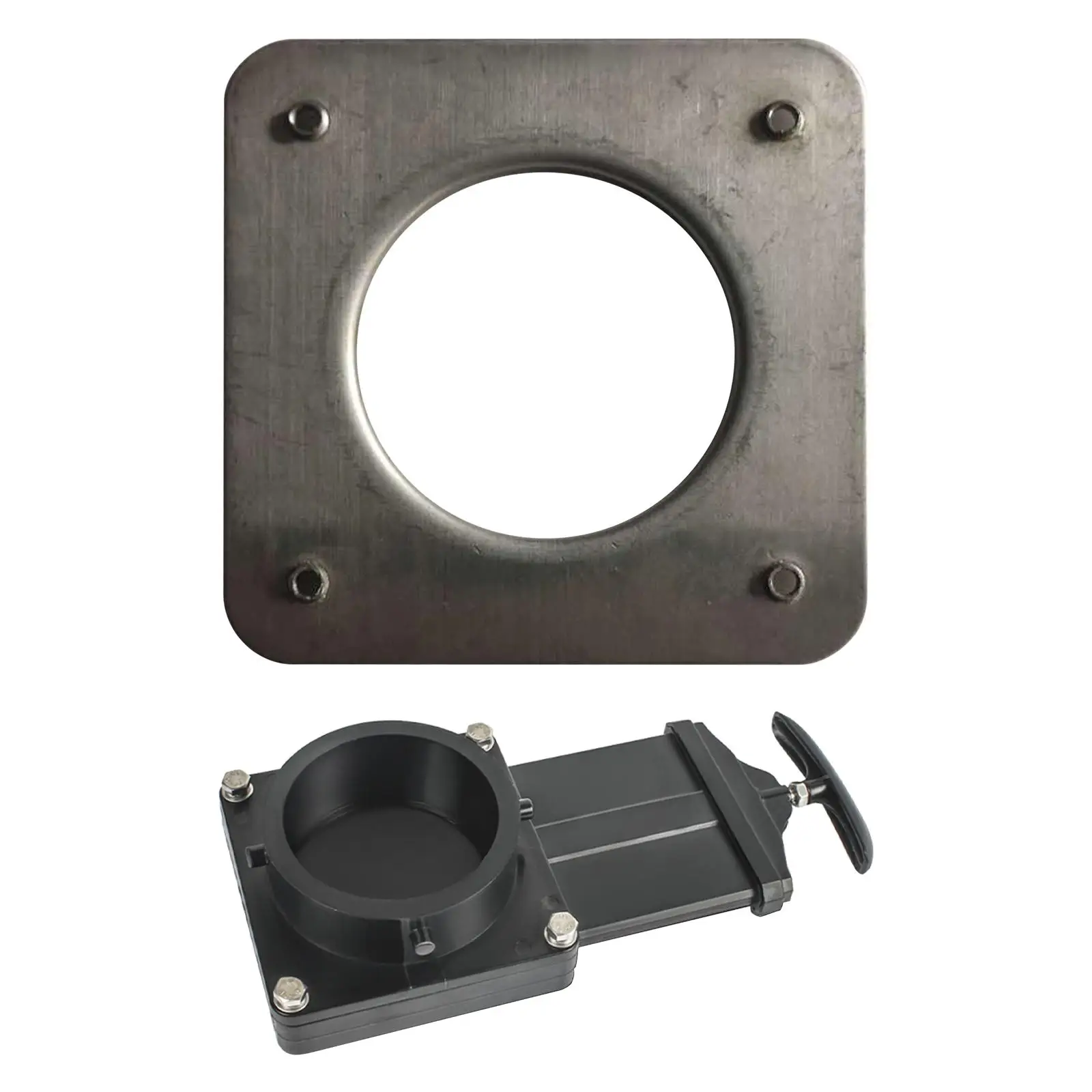 

75mm RV Sewer Drain Dump Gate Assembly Durable Waste Hose Flange Gasket for Camper Motorhome