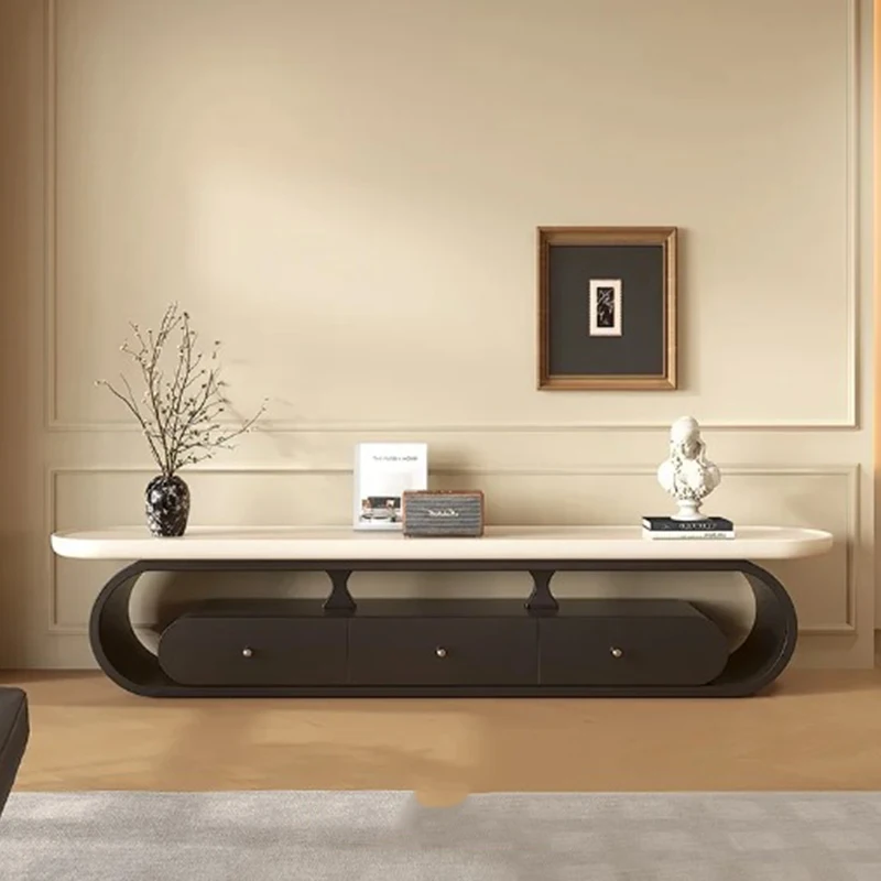 

Cabinets Modern Tv Table Trendy Cream Style European Aesthetic Tv Stand Luxury Display Archivadores Space Saving Furniture