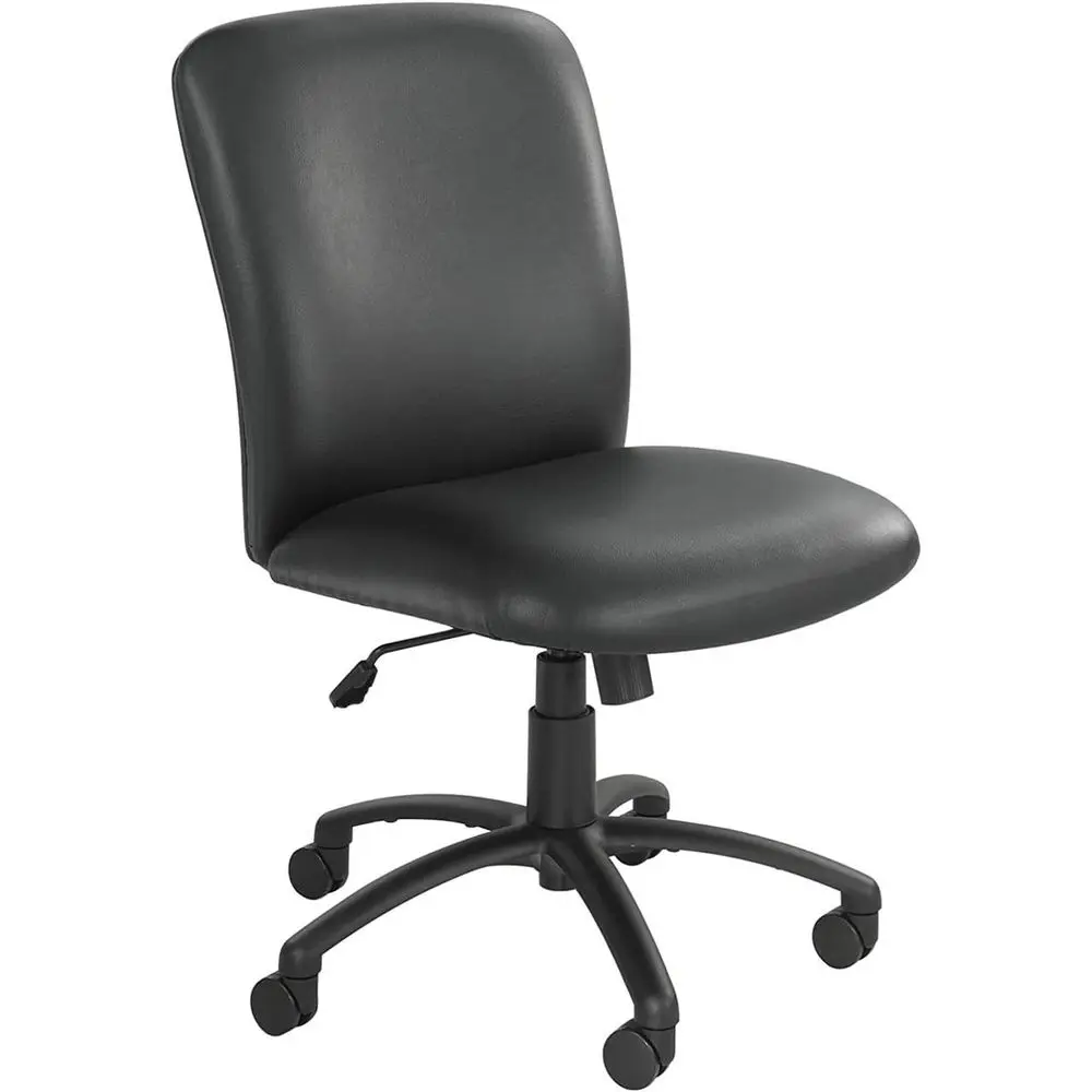 Ergonomic High Back Swivel Office Chair for Big and Tall, 27W x 30D x 40-44H, Supports Up to 500 lbs, Black Vinyl