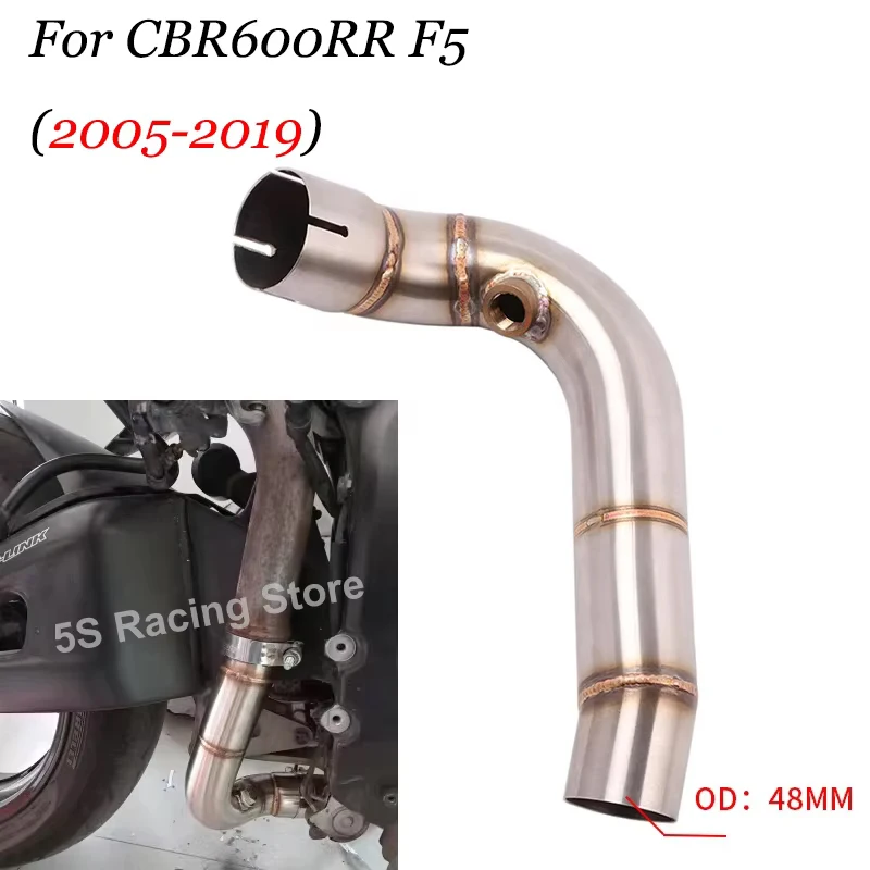 

Slip On For CBR600RR F5 2005-2017 2018 2019 Motorcycle GP Exhaust System Escape Modified Middle Link Pipe Slip On Stock Muffler