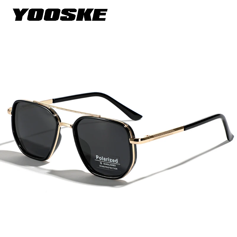 

Fashion Men Driver Polarized Sunglasses Women Metal TR90 Square Sun glasses Retro Double Beam Pilot Sunglass Sunshade Goggles