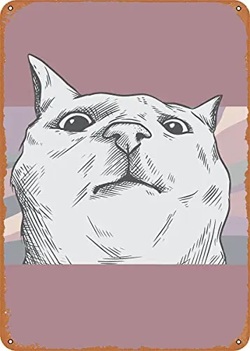 

CAT FACE Vintage Look Metal Sign Patent Art Prints Retro Gift 8x12 Inch