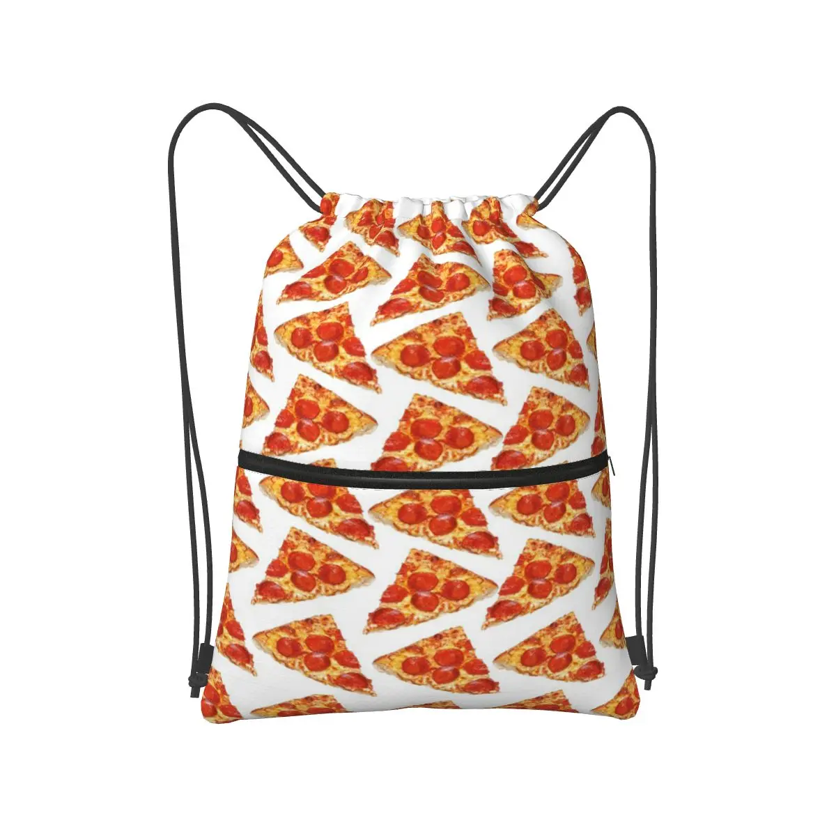 

Pizza Slice Pattern Backpacks Casual Drawstring Bags Storage Bag Book Bags for Man Woman School