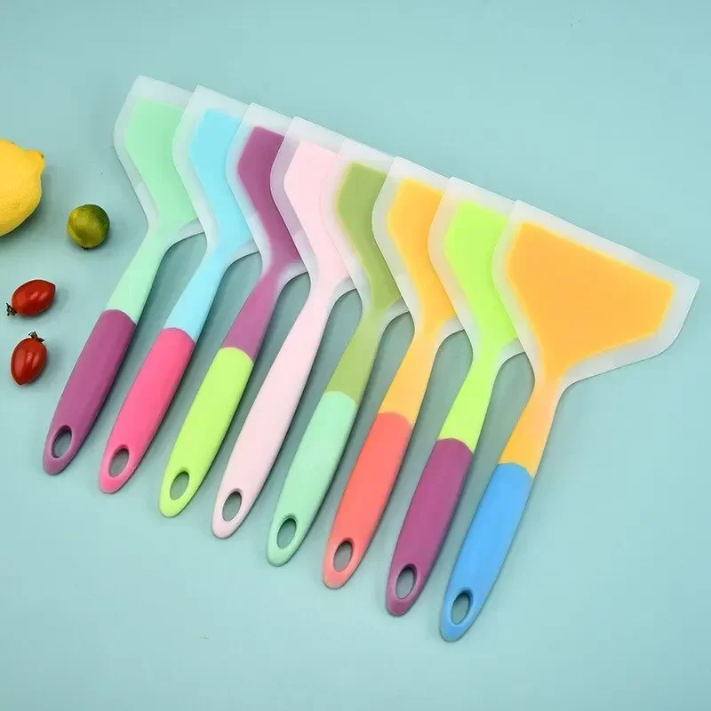 Kitchen Spatula Ware Scoop Cooking Utensils Colorful Silicone Kitchen Scraper  Beef Meat Egg Wide Pizza Cooking Tools Shovel