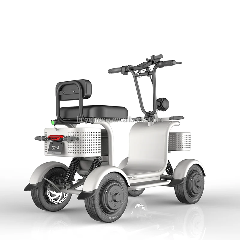 

4 Wheel Elderly Disabled Electric Tricycle Folding Single Dual Motor Shopping Scooter Basket Japanese Standard