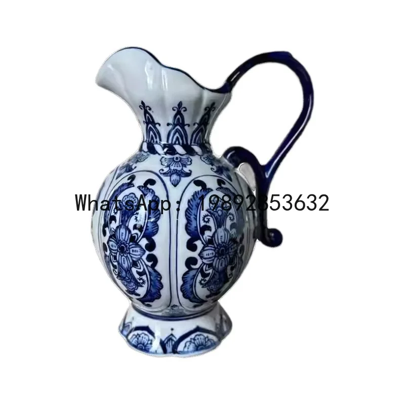 

Xl new chinoiserie blue and white porcelain vase classy bogu rack desktop decoration hydroponic flower pot