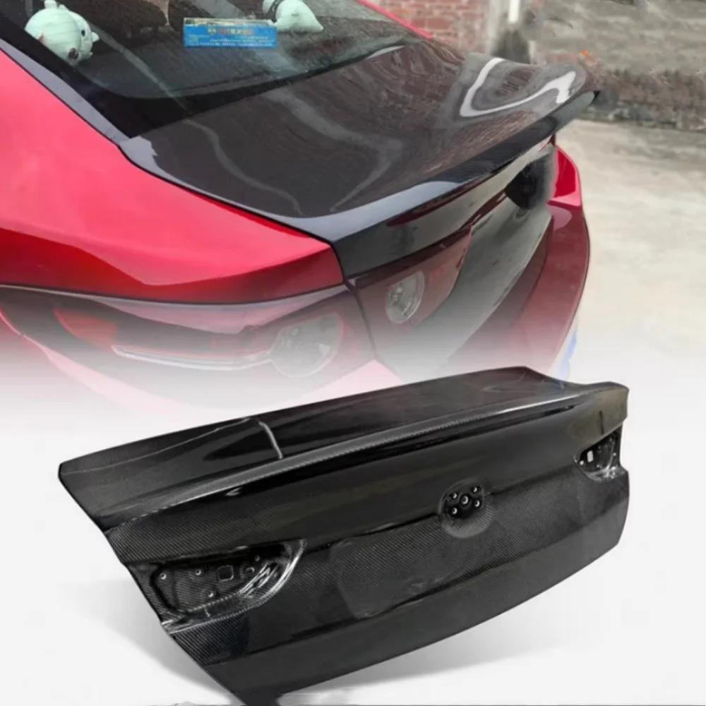 

Carbon Fiber Surround For Mazda3 Axela Modified Car tail hood Rear Trunk Lid Cover Assembly Auto Accessories