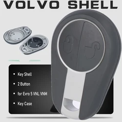 KEYECU-Reemplazo de carcasa de llave de coche inteligente, 2 botones, Volvo Evro 5, VNL, VNM, FM, FH, VN, FL, Euro 5, camión