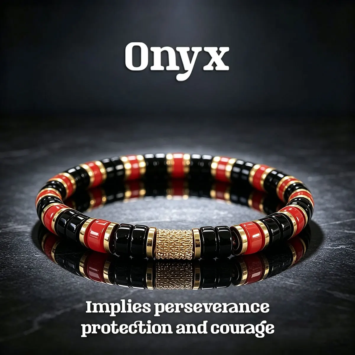 1pc Natural Black Agate 6mm Bead Bracelet for Men and Women, Symbolizing Toughness and Courage, Fashionable Spirit Jewelry Gift