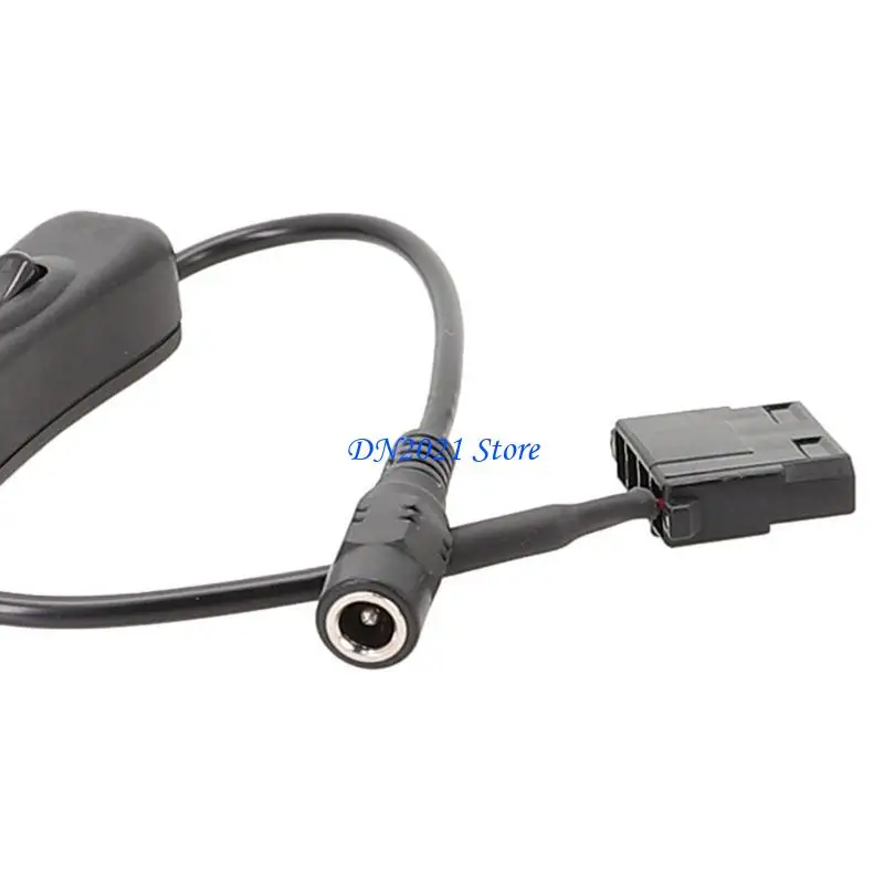 

F3KE 32 см DC5,5x2,1 мм вилка к 4-контактному разъему для кабеля адаптера питания вентилятора компьютера Подключите вентилятор к