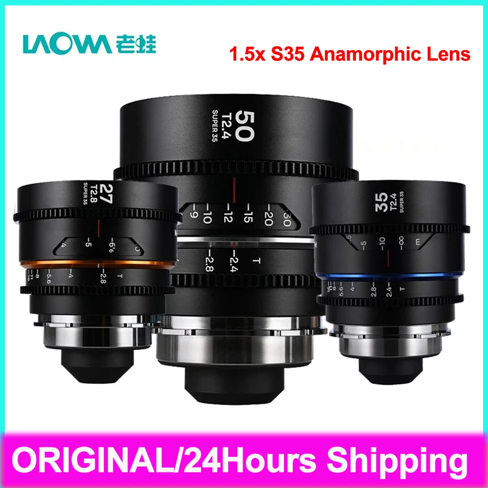 Venus Optics Laowa Nanomorph 27mm T2.8 35mm 50mm T2.4 1.5x S35 Anamorphic Lens for ARRI PL Canon EF Z E X RF L m43