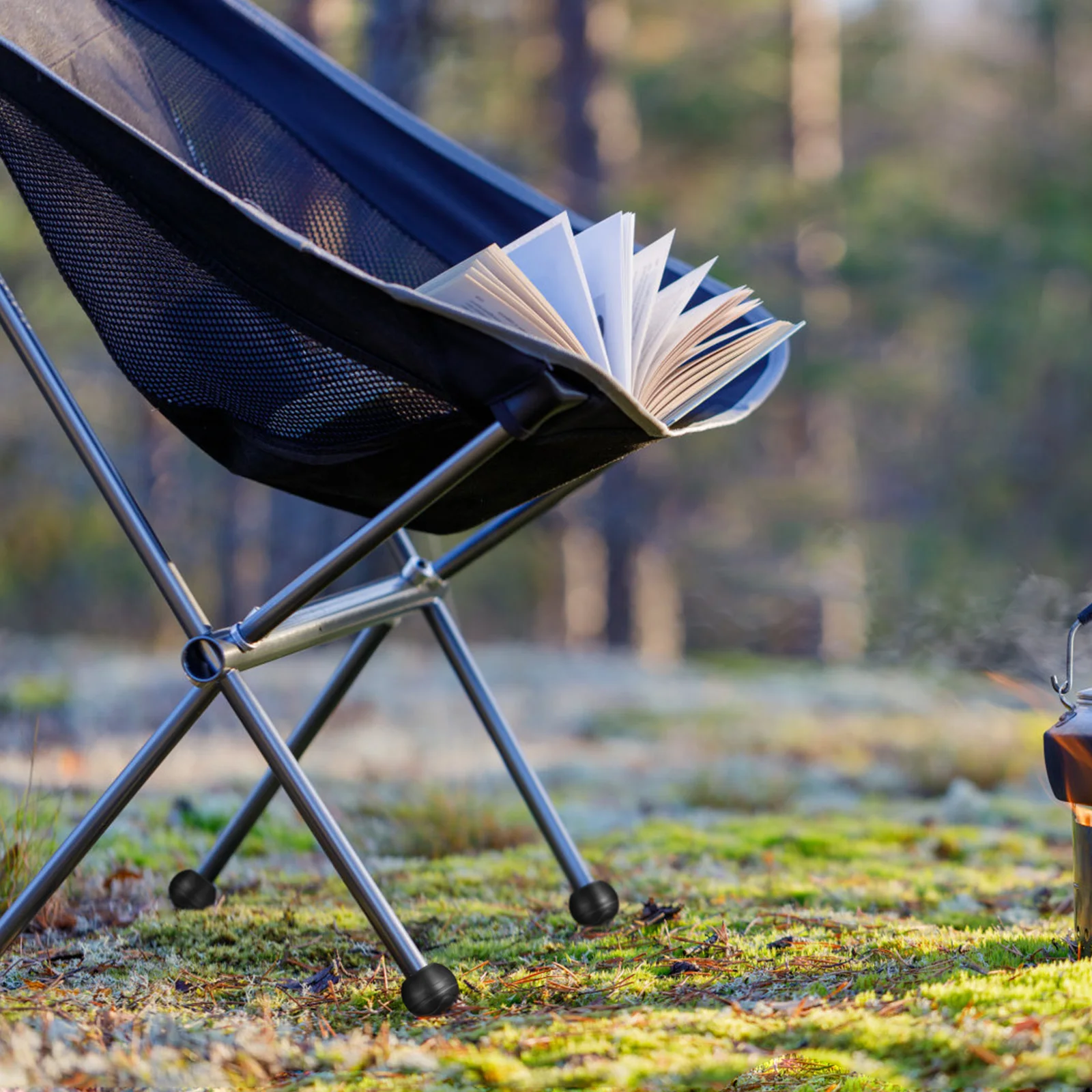 

4Pcs Moon Chair Leg Protectors Silicone Heavy Duty Non-Slip Furniture Pads for Chairs Tables Camping Stools