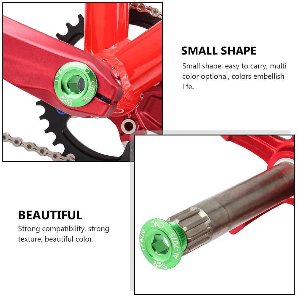 

2pcs Bicycle Tooth Disc Crank Cover Aluminum Alloy Crank Arm Bolt For Road Mountain Bike Fastening Screw Tool Cycling