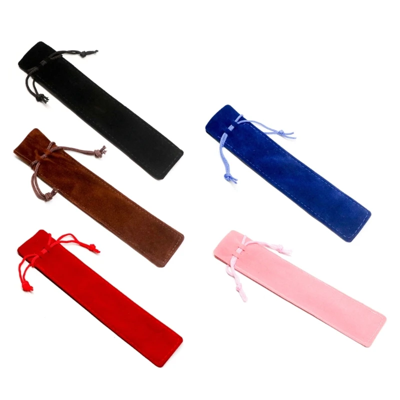 Solid Color Single Pen Bag Case Sleeve Holder Student Gifts Pencil Bags