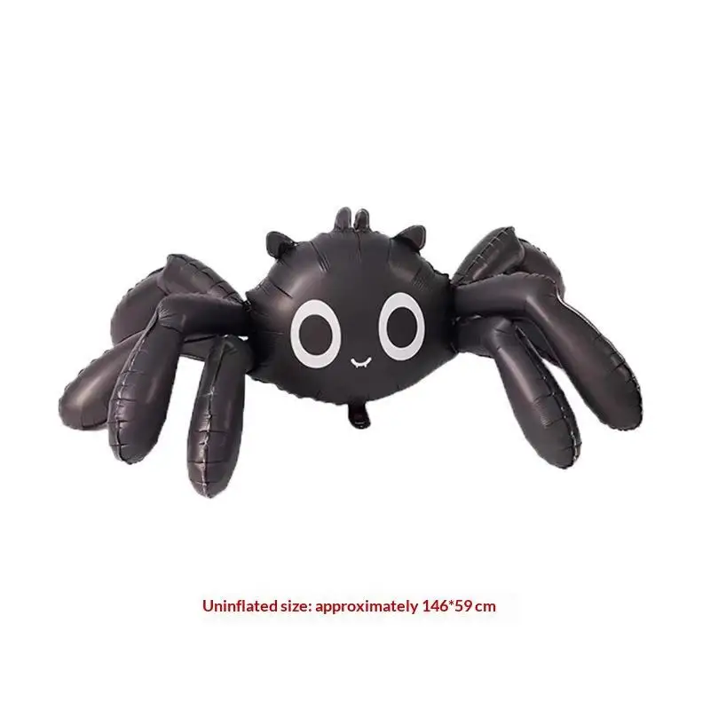 Spider Shaped Foil Balloons Creepy Cute Patterns Long Lasting Inflation for Halloween Bar Pub Theme Party Decor